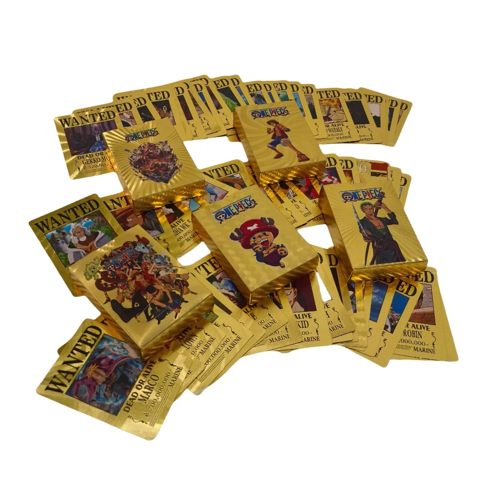 Neue One Piece Battle Game Card Englisch Ruffy Zoro Rare Chopper Card Set Gold Poker Game Collector Tabletop Battle Card Kinder Geschenk Image