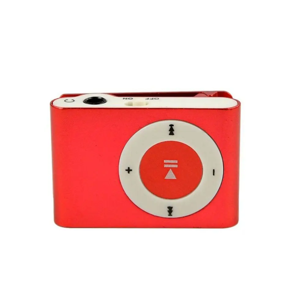 Mini lecteur multimédia de mode 3.5mm miroir en métal Sport lecteur de musique MP3 Clip lecteur MP3 MP3