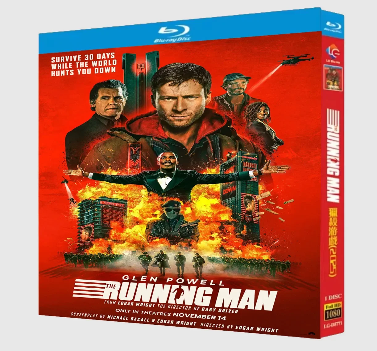 The Running Man (2025) BD Blu-ray Disc Toutes régions Nouveau coffret Son anglais Haute définition BD