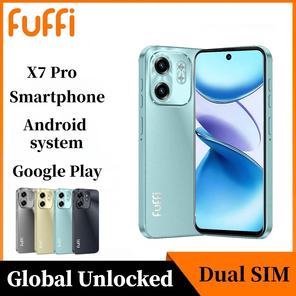 FUFFI X7 Pro Smartphones Cellphone Android 14 6.56 inch Screen,12+512GB 24+48MP Mobile phone 5800mAh Google Play Store Phone