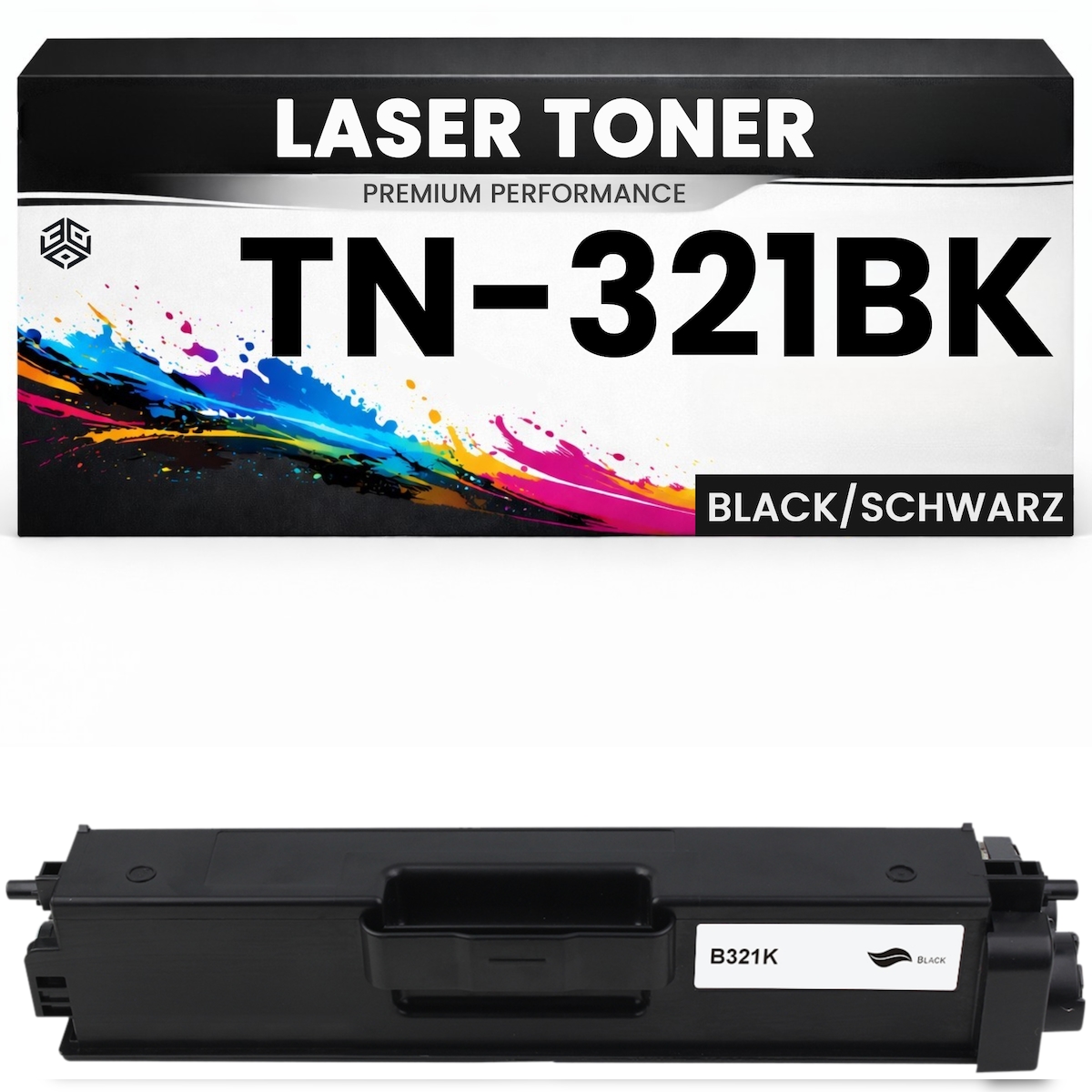 3DPlady 2 x Toner TN-321BK für Brother kompatibel Schwarz TN321BK wie Original für Brother HL-L8250CDN, HL-L8350CDW, MFC-L8850CDW, HL-L8350CDWT, MFC-L8600CDW Image