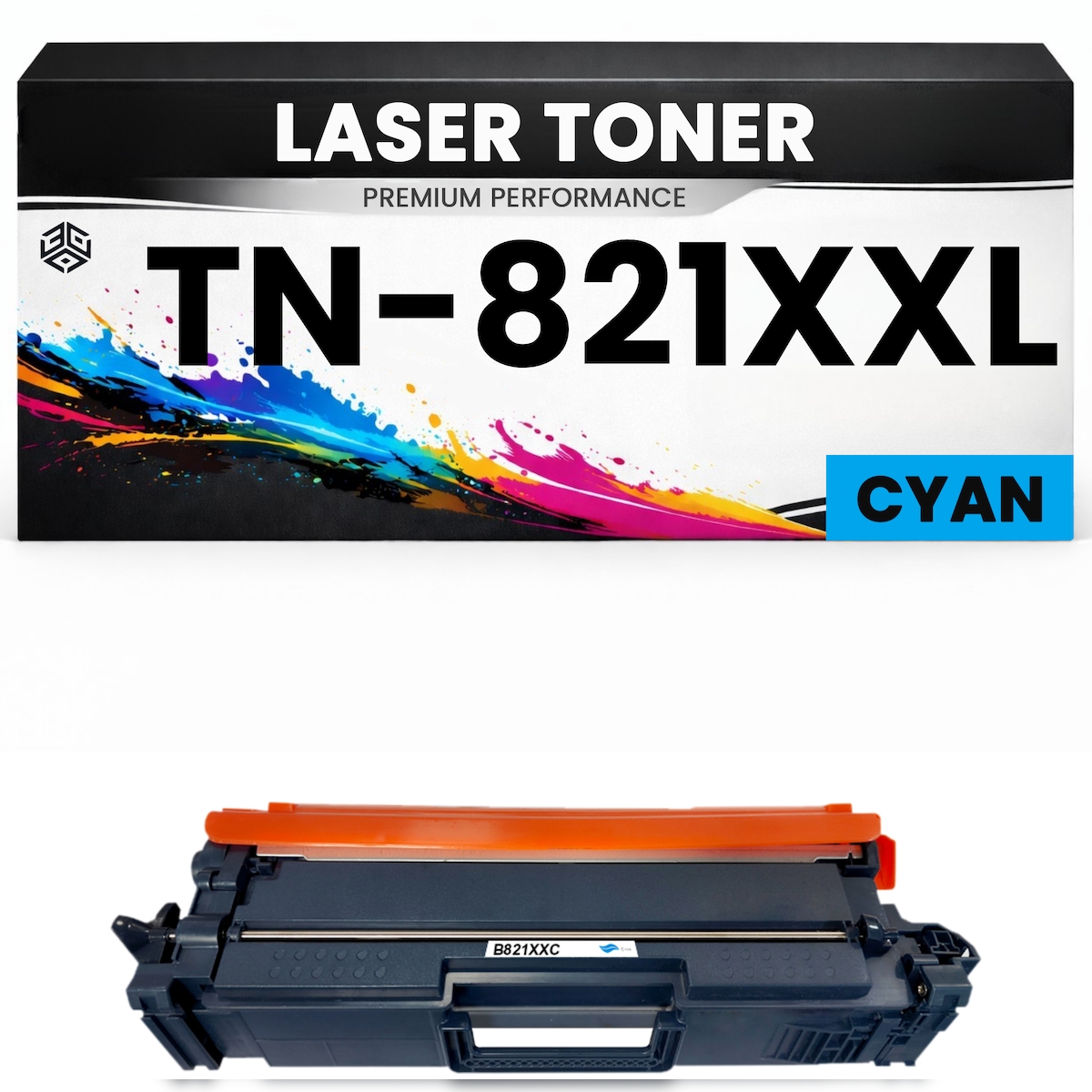 3DPlady XXL Toner TN-821XXL C Cyan für Brother kompatibel TN821 XXL C Premium Alternativ für Brother HL-L9430CDN, HL-L9470CDN, MFC-L9630CDN, MFC-9670CDN Image