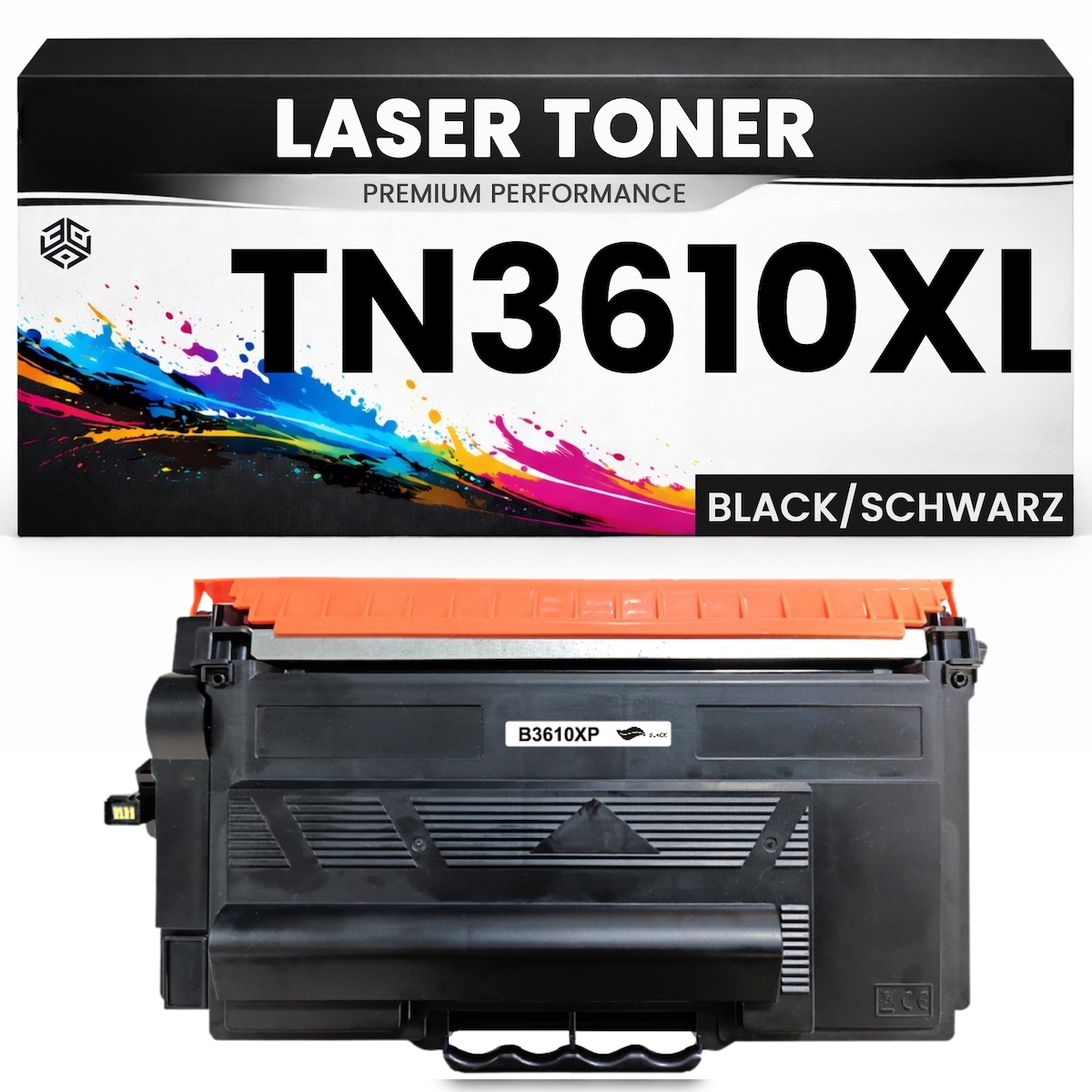 3DPlady XL Toner TN3610XL hochwertige Brother alternative Schwarz wie Original für HL-L6410DN/6415DN MFC-L6910DN/6915DN MFC-EX910 HL-L6415DN Image