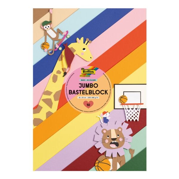 folia Bastelblock »Jumbo« 23 x 33 cm 50 Blatt, 23x33 cm
