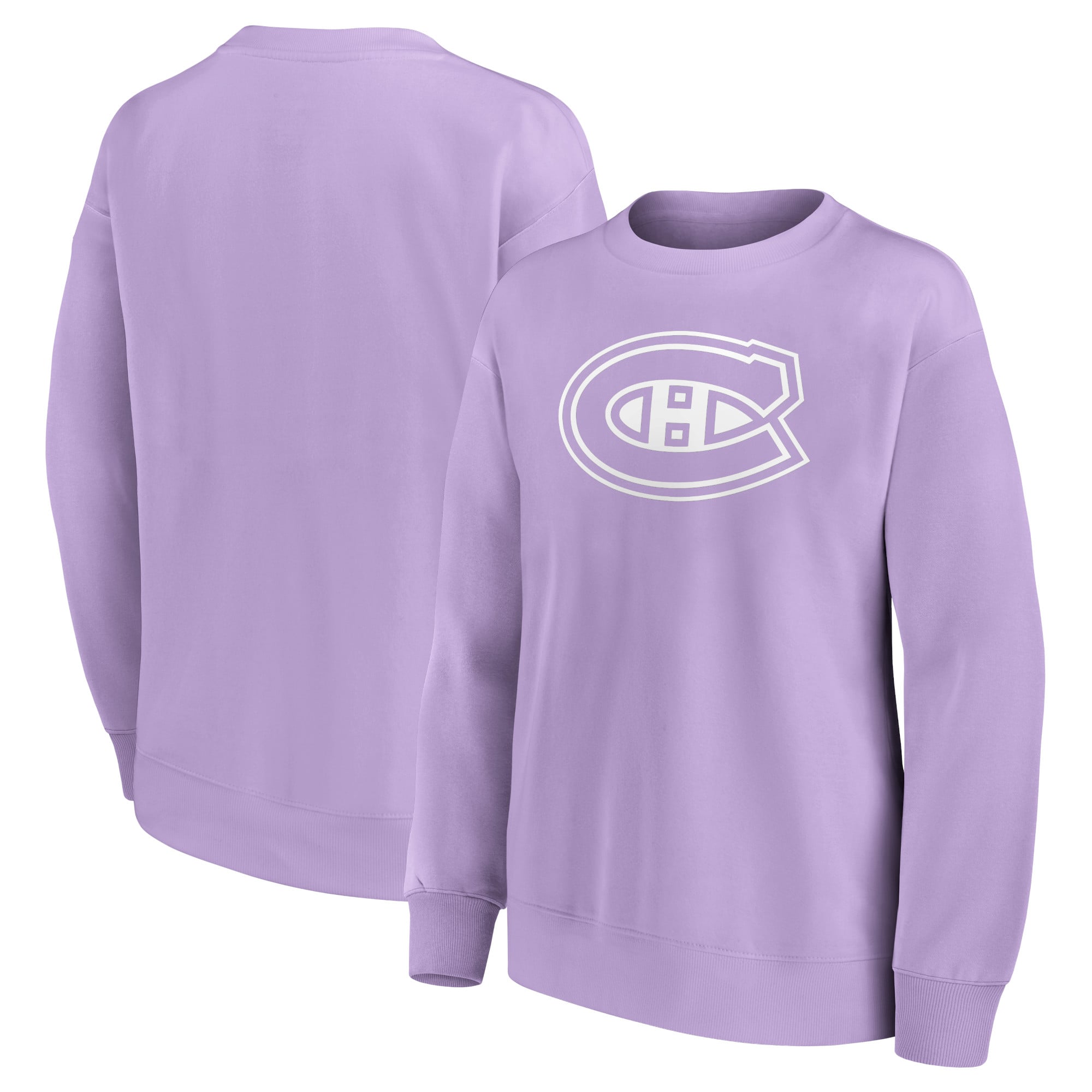 Übergroßes Rundhals-Sweatshirt der Montreal Canadiens Fanatics mit Mono-Logo und Grafik – Damen