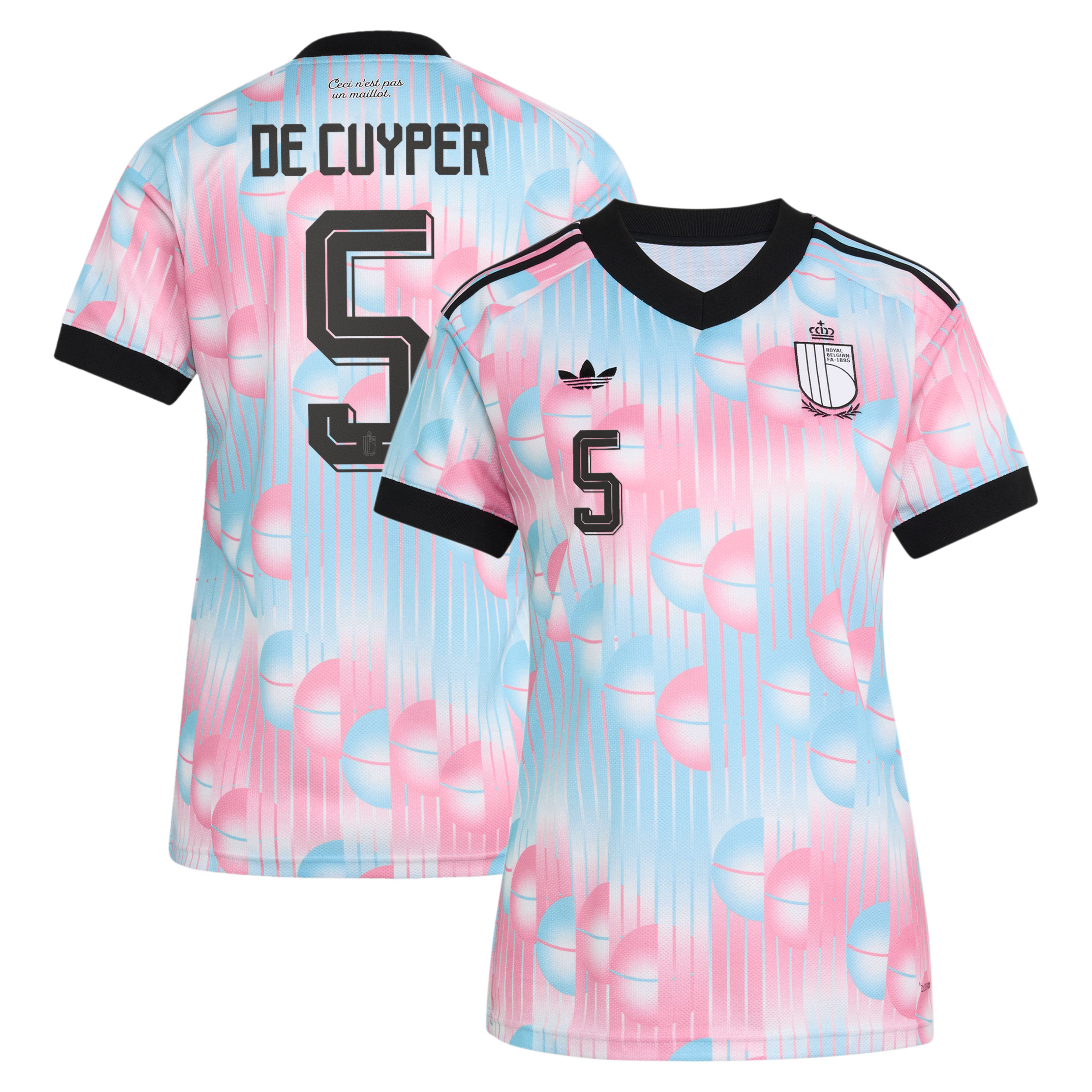 "Belgien 26 Auswärtstrikot adidas - Damen mit Aufdruck De Cuyper 5" Image