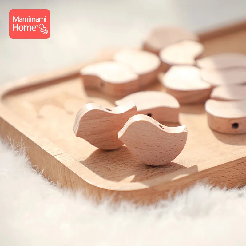 10 pz massaggiagengive legno faggio perlina roditore masticabile stella cuori perlina collana fai da te ciuccio accessori catena prodotti per bambini giocattolo