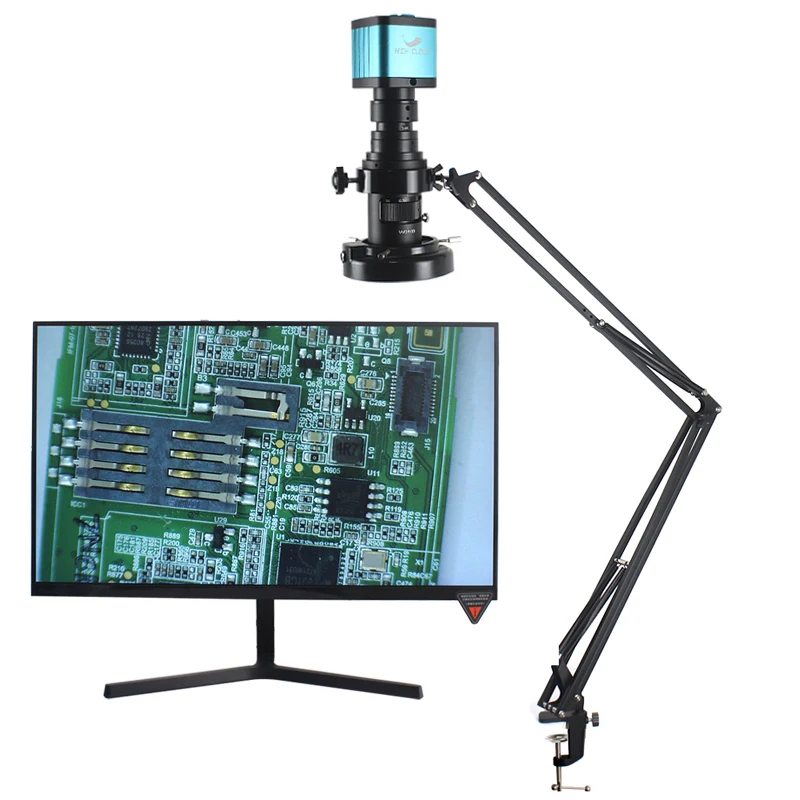 48MP 4K 1080P HDMI USB Industrielle Video Mikroskop Kamera 200X Zoom C Mount Objektiv SONY Sensor Für telefon Reparatur Löten Werkzeuge Image