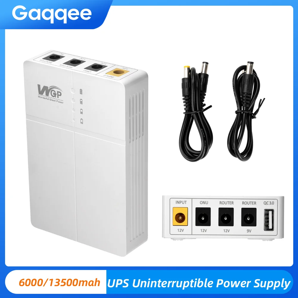 AD2P DC Mini-USV Mini-Unterbrechungsfreie Stromversorgung Lange Akkulaufzeit 6000mAh /13500mAh USV für Router Optisches Modem Image