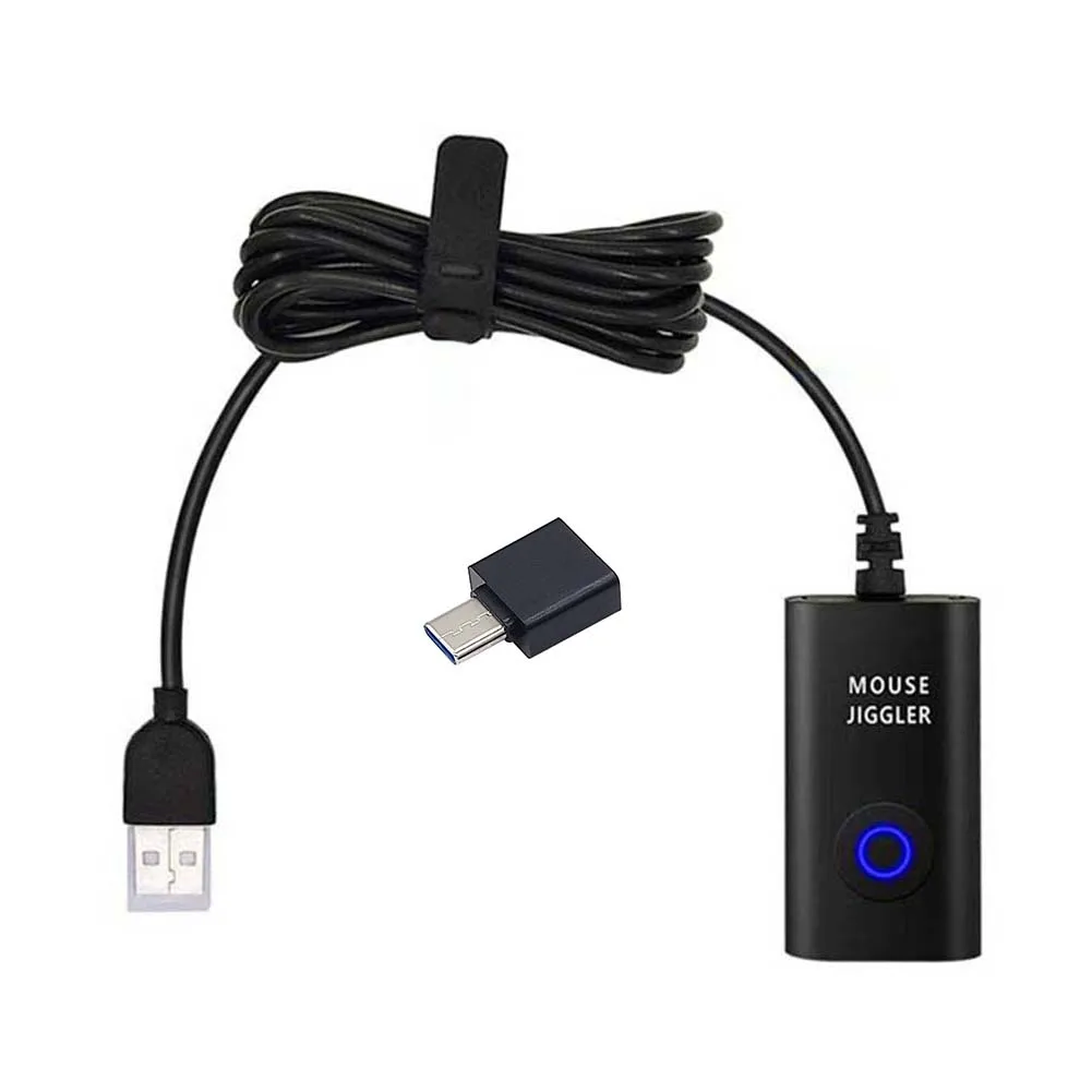2-in-1 USB Typ-C Maus-Jiggler Treiberfreier Automatischer Computer-Mausbeweger Jiggler Automatischer Maus-Shaker Hält den Computer Aktiv Image
