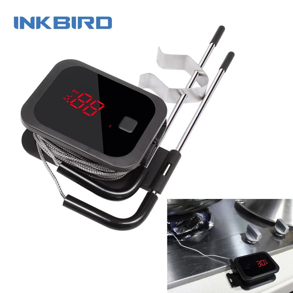 INKBIRD Thermometer Lebensmittel Kochen Bluetooth Wireless BBQ Thermometer IBT-2X Mit Doppel Sonden und Timer Für Ofen Fleisch Grill BBQ Image