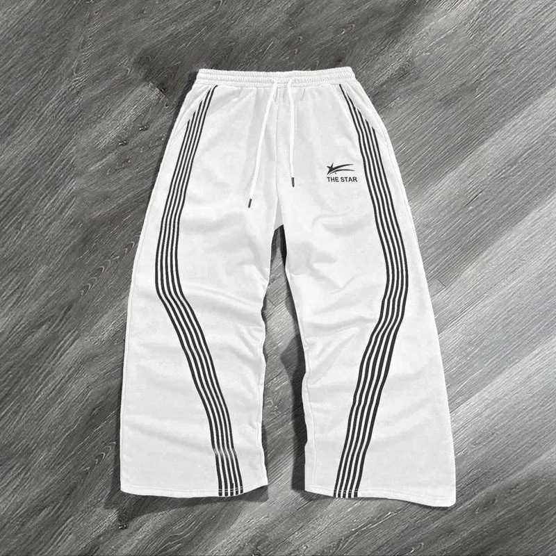 Y2k Kleidung Herren Einfache Gestreifte Hosen Herren-Jogginghosen und Sweatpants Calça Baggy Sweatpants Moda Hombre 남성 바지 Streetwear-Kleidung