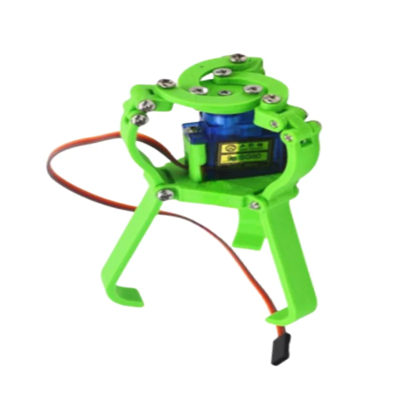 SG90 3D-Druck 3-Finger-Klaue mit Servomotor, mechanische Klaue, Robotergreifer, PWM-Steuerung, programmierbare Roboterklemme, DIY-Kit Image