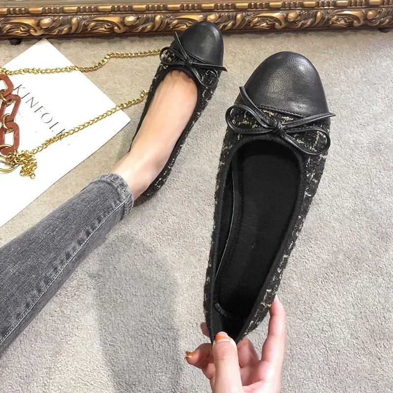 Frauen Schuhe Slip auf Flache Müßiggänger für Bogen Ballerinas Frauen Mokassins Casual Zapatos Mujer Flache Schuhe Frauen Wanderschuhe 2025 Image