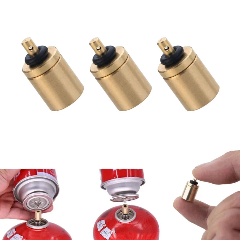 1-8PCs Gas Nachfüllen Adapter Füllung Butan Kanister Outdoor Camping Herd Gasflasche Gas Tank Brenner Mini Inflation ventil Image