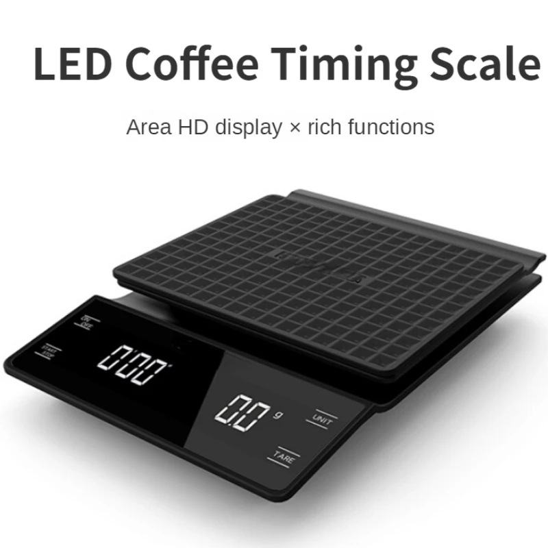 Smart Kaffee Skala Küche Lebensmittel Waage Digitale Elektronische Waage mit Timer Präzision Waage Schmuck Mini Haushalts Waage Image