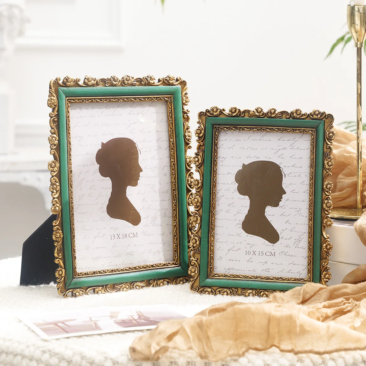 1 STÜCK, Harzmaterial, dreidimensionales Crabapple-Muster, Heimdekoration, Fotorahmen, rechteckiger Fotodisplay-Fotorahmen Image