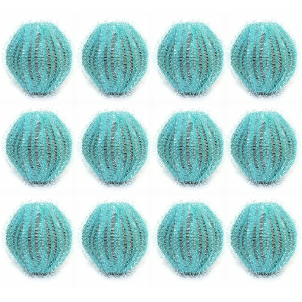 12 Stück Wiederverwendbare Wäschebälle Leicht zu Reinigen Wiederverwendbarer Haarfänger Tierfell- & Flusenentferner für Waschmaschinen Image