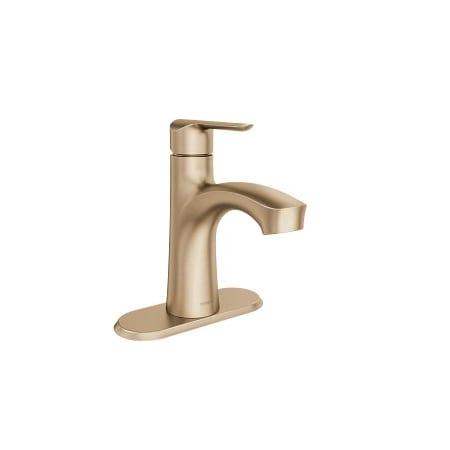 MOEN 84516BZG One-Handle High Arc Bathroom Faucet in Bronzed Gold
