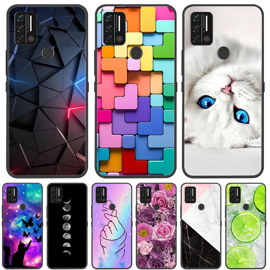 Custodia per Umidigi A7 A9 Pro Custodie Custodia morbida in silicone con stampa Cover nere per Umidigi A9 A7 Pro Funda Coque A9Pro A 9 Capa