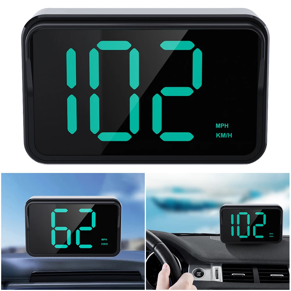 KMH/MPH Universal Car Head Up Display HUD GPS Digital Speedometer W/ Suction cup Bracket for All Car Truck Plug & Play Auto Part
