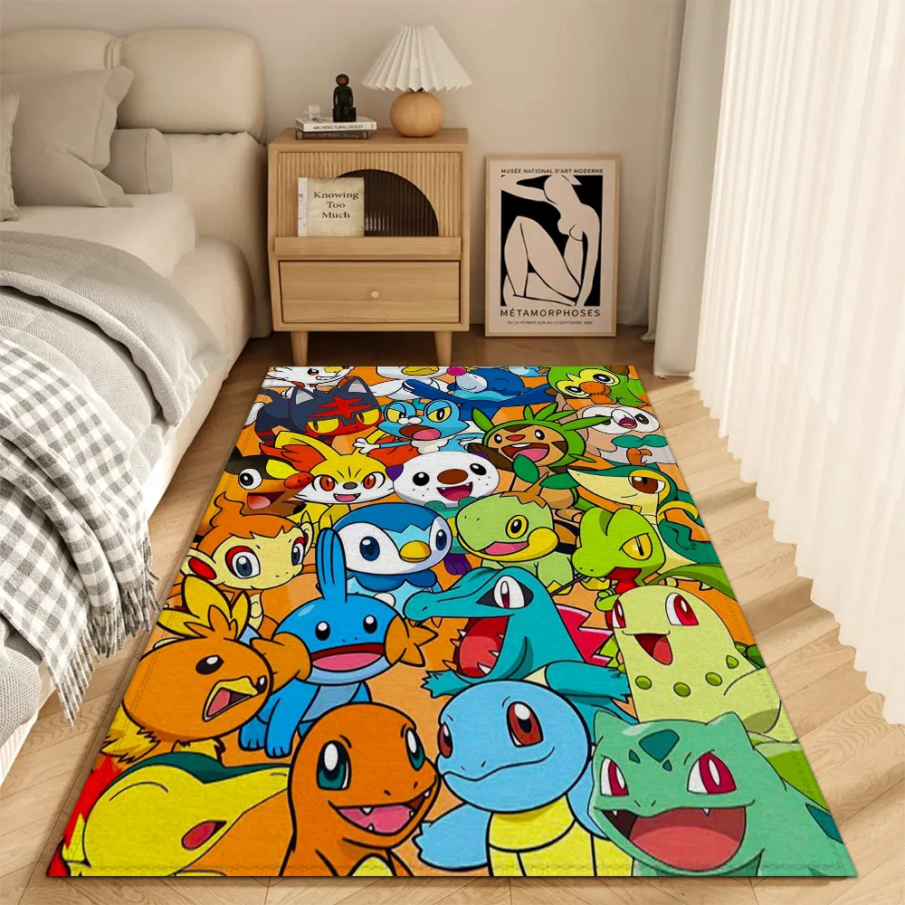 Fashion Entrance Mat Living Room Rugs Decoration P-Pokemon Super Absorbent Bathroom Rug Bedrooom Carpet for Kitchen Balcony Door