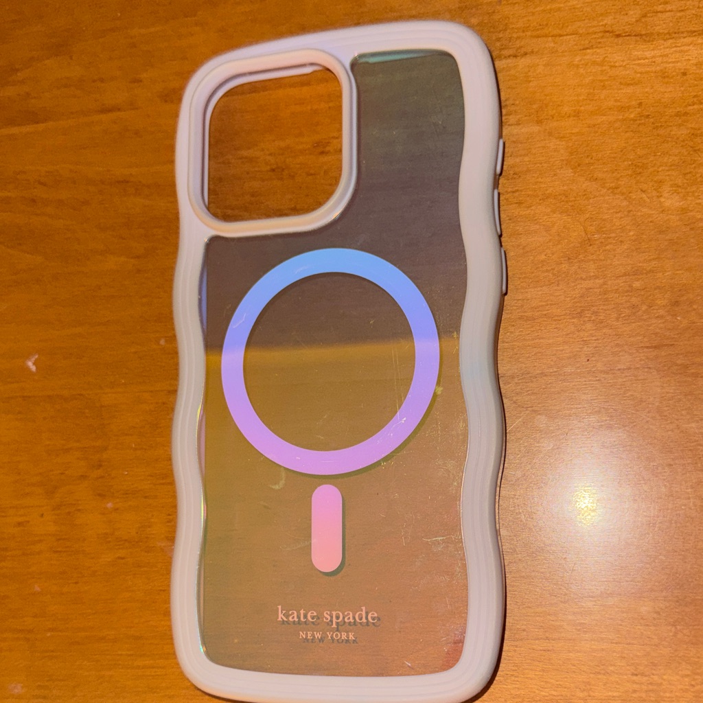 Kate Spade Cell Phones & Accessories | Kate Spade Iridescent 15 Pro Max Phone Case With Pale Purple Wavy Bumper | Color: Pink | Size: Os