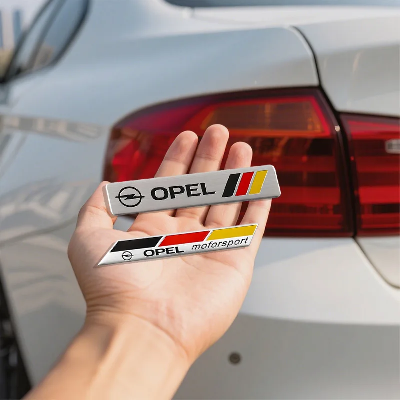 Nuovo Emblema 3D in Alluminio per Auto, Adesivo per Bagagliaio Posteriore per Opel Corsa Astra Insignia Vectra Zafira Meriva Mokka Grandland Vivaro