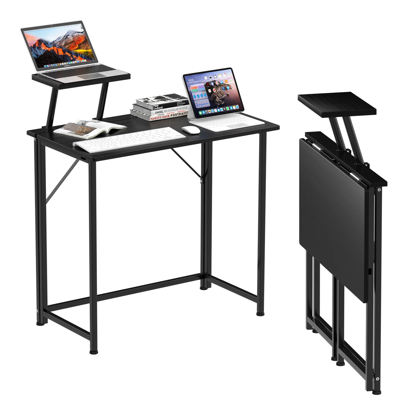 Scrivania per Computer 80 x 45 cm, Piccola Scrivania per PC, Tavolo da Lavoro in Legno, Tavolo da Studio, Tavolo da Pranzo per Piccoli Spazi