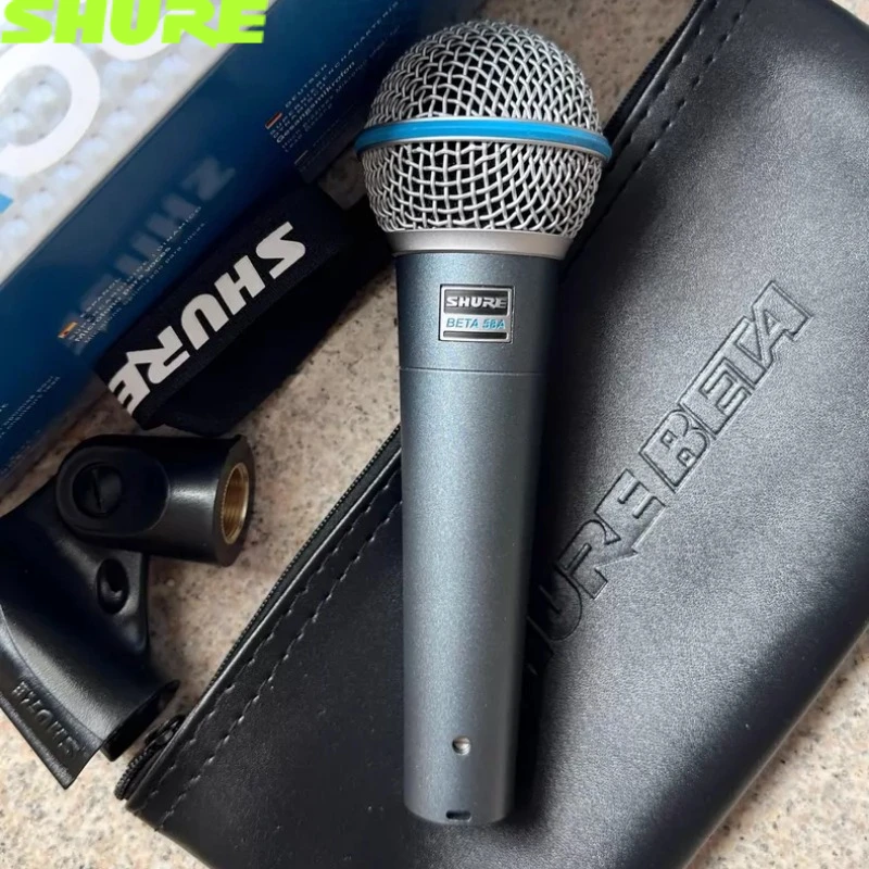 Microfono Vocale Dinamico Cablato Shure Beta 58A Professionale per Palco, Karaoke, Studio, Computer e Giochi, Adatto a Tutti i Musicisti