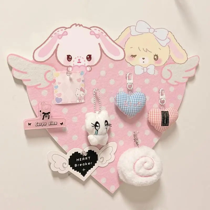 1 Pezzo Decorazione in Feltro a Forma di Coniglio Cartone Animato, Bacheca Murale in Sughero per Foto e Messaggi, Senza Forare, Non Danneggia la Parete, Decorazione per la Stanza