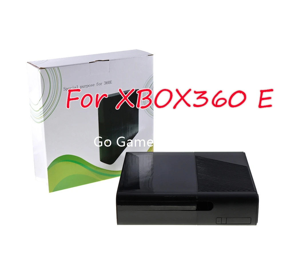 1set For XBOX 360 Slim Console Black Replacement With Screw For XBOX360 E Full Set Protective Housing Shell Case