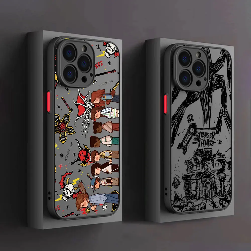 Nuova Cover per Telefono Hot T-Things S-Strangers per Xiaomi Redmi Note 14 13 12 12S 11 11S 10 9T 8 7 Pro Plus 4G 5G Opaca Trasparente