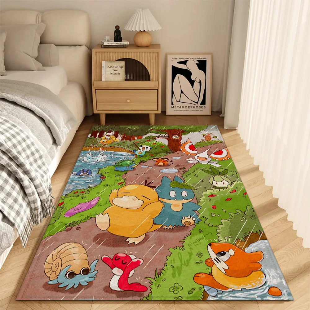Fashion Entrance Mat Living Room Rugs Decoration P-Pokemon Washable Non-slip Kitchen Rug Floor Mats Bedrooom Carpet Balcony Door