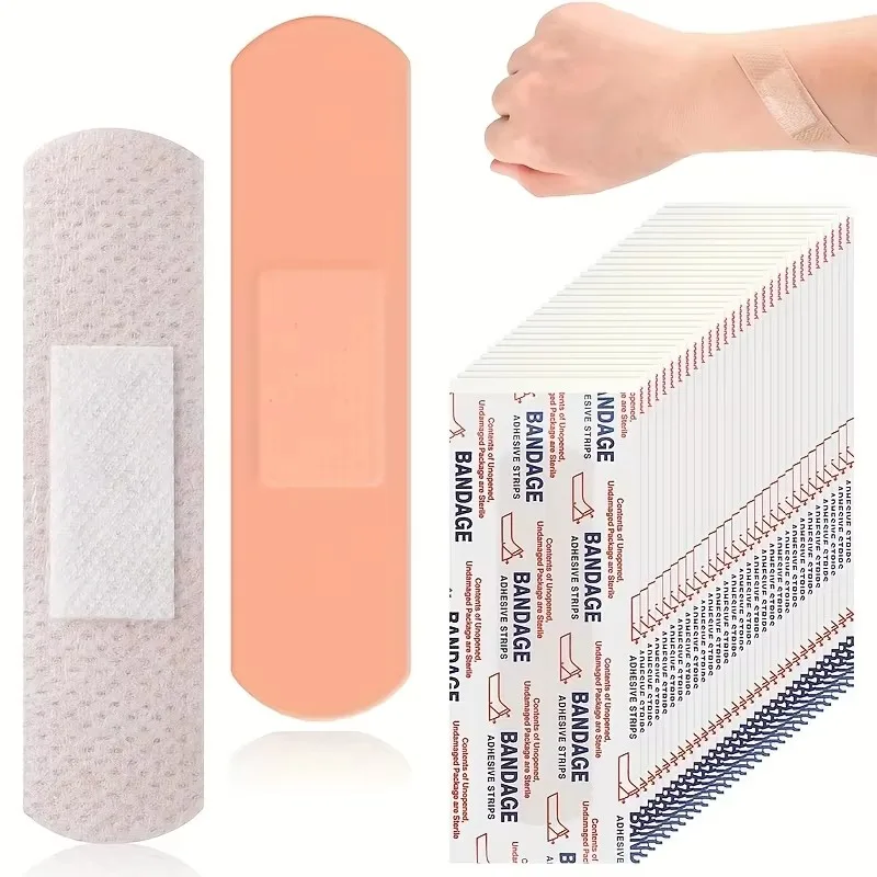 50–500 Stück Pflaster, wasserdicht, atmungsaktiv, Kissen, Heftpflaster, Wunde, Hämostase, Aufkleber, Band, Erste-Hilfe-Verband, medizinische Gaze Image