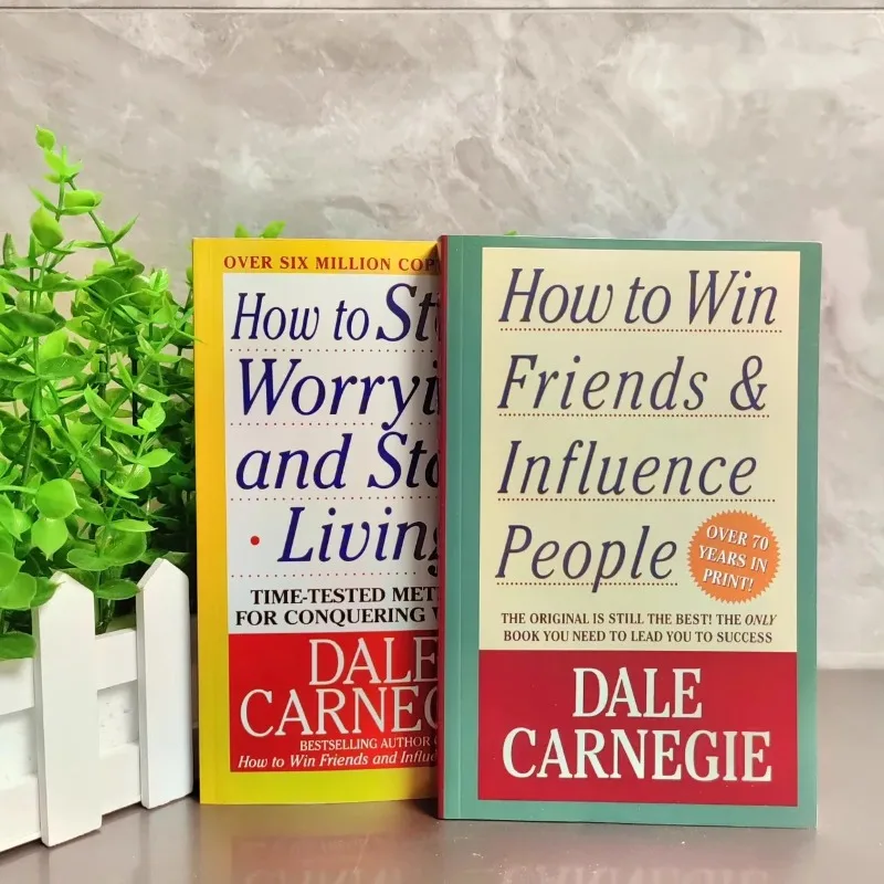 Wie man Freunde gewinnt und Menschen beeinflusst & Wie man sich keine Sorgen mehr macht und anfängt zu leben von Dale Carnegie Englischsprachiges Lesebuch Libros Image