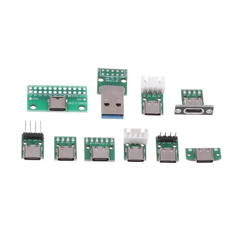 5-teilige Terminal-Upgrade-Version mit Löchern zur Fixierung der USB-Adapterplatine TYPEC16P auf 2,54-polig Image