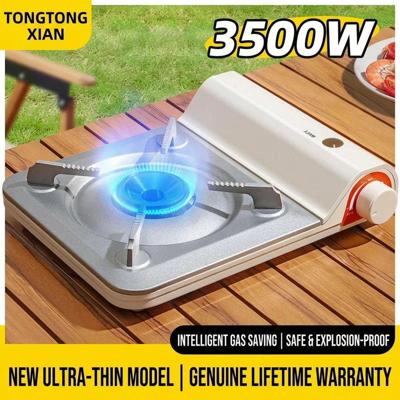 3500W Tragbarer Outdoor-Kocher, Hot Pot, kleiner, robuster, magnetischer Casca-Design-Kocher für Camping und Reisen, tragbarer, ultraleichter Gaskocher Image