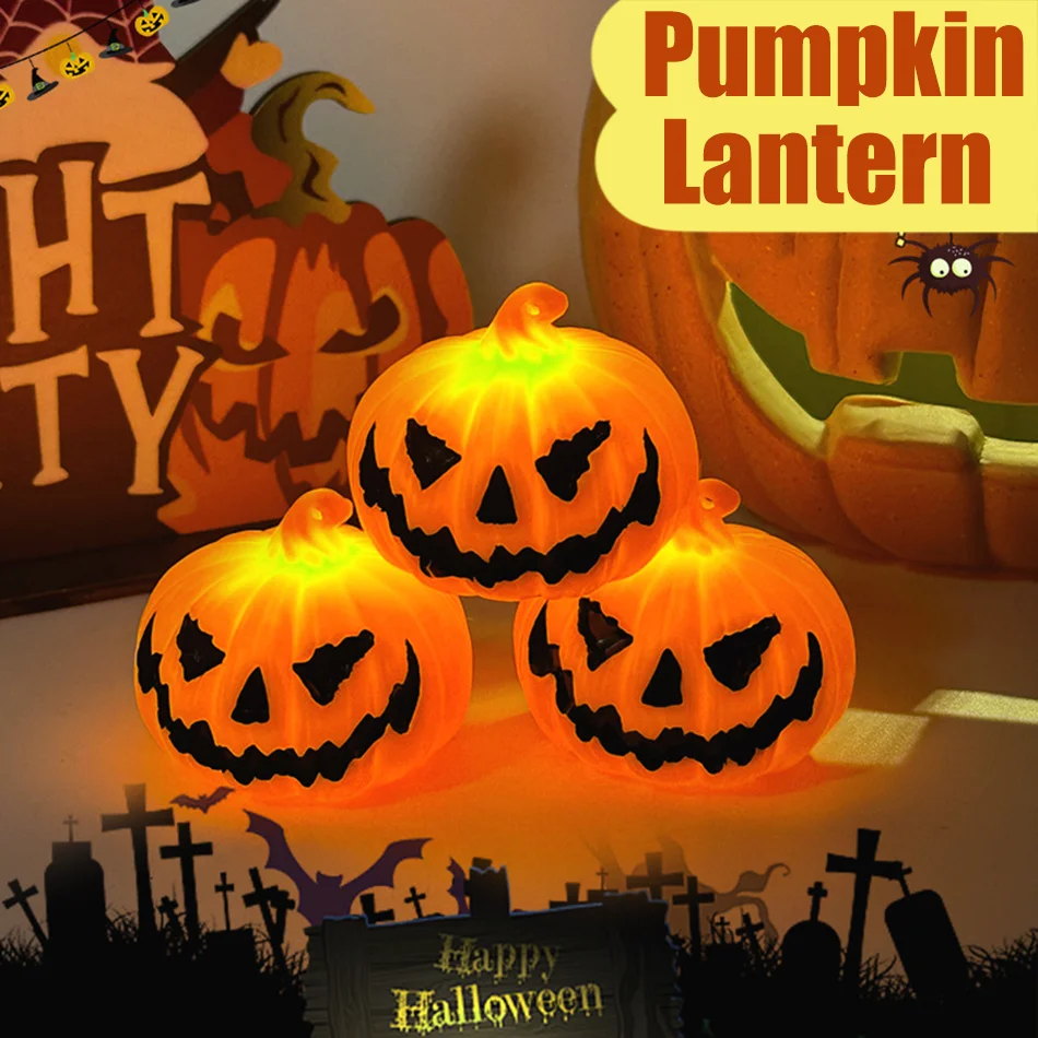 Halloween LED Kürbis Laterne, LED Licht Lampe Laterne Home Requisiten Bar, Halloween Dekor LED Laterne Szene Layout Home Dekoration