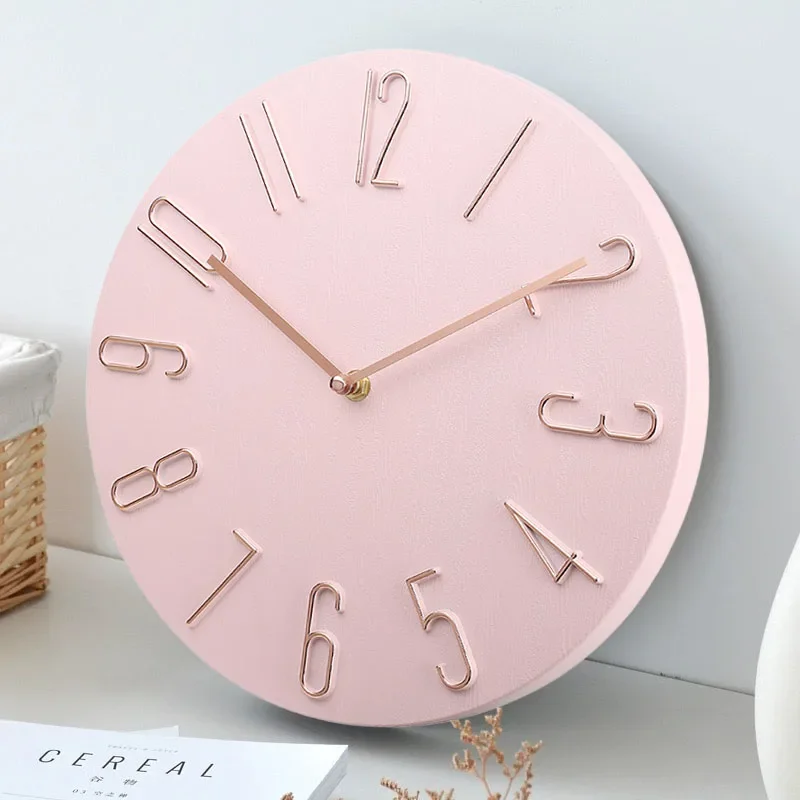 30 cm 12 zoll Wanduhren Hause Wohnzimmer Stille Kurze Wanduhr Nordic Mode Wand Uhr Keine Sekundenzeiger Einfache quarz Uhren