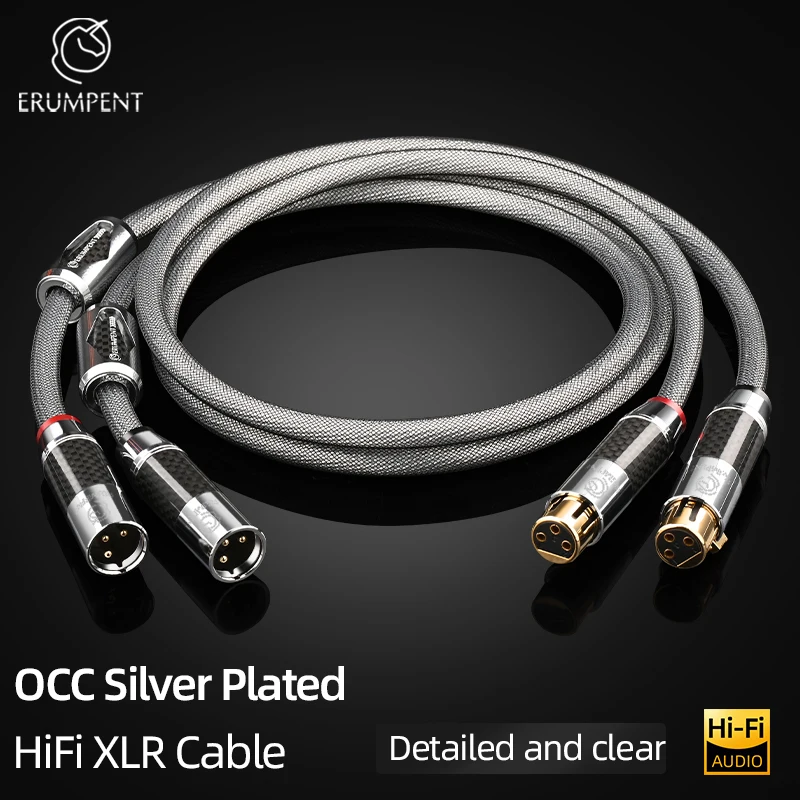 Ein Paar Hifi-XLR-Kabel Hochwertiges Occ-Silber-XLR-Stecker-Buchse-Audio kabel für Mikrofon mischer Image