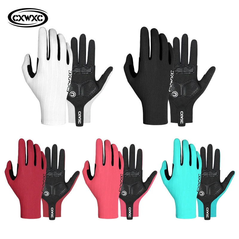 CXWXC gants de cyclisme doigt complet gants de sport de vélo hommes femmes écran tactile respirant salle de sport moto Camping randonnée mitaines