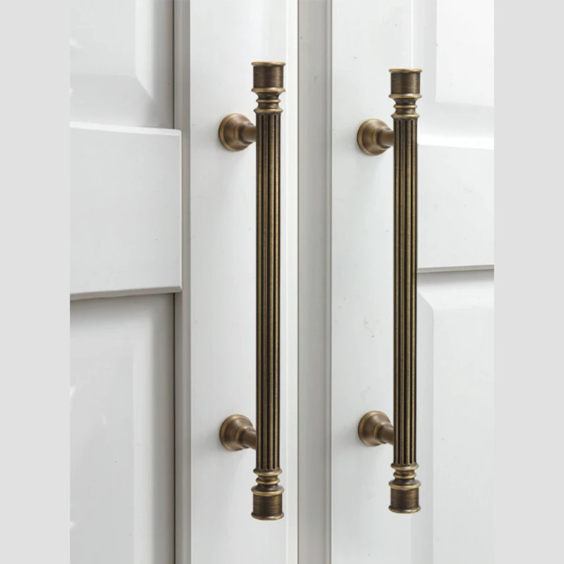 Nordische Vintage-Messinggriffe für Möbel, bronzefarbene Griffe für Kleiderschrank und Schublade, Küchenschrankgriffe, Schuhschränke