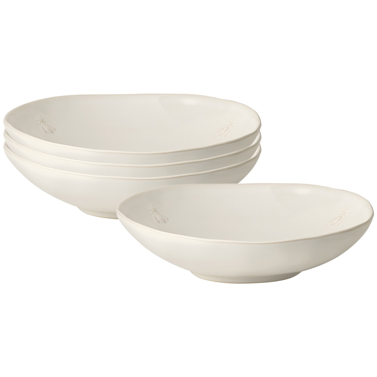 La Rochère Biene Abeille Pastateller ø 23 cm 4er Set Ecru Image