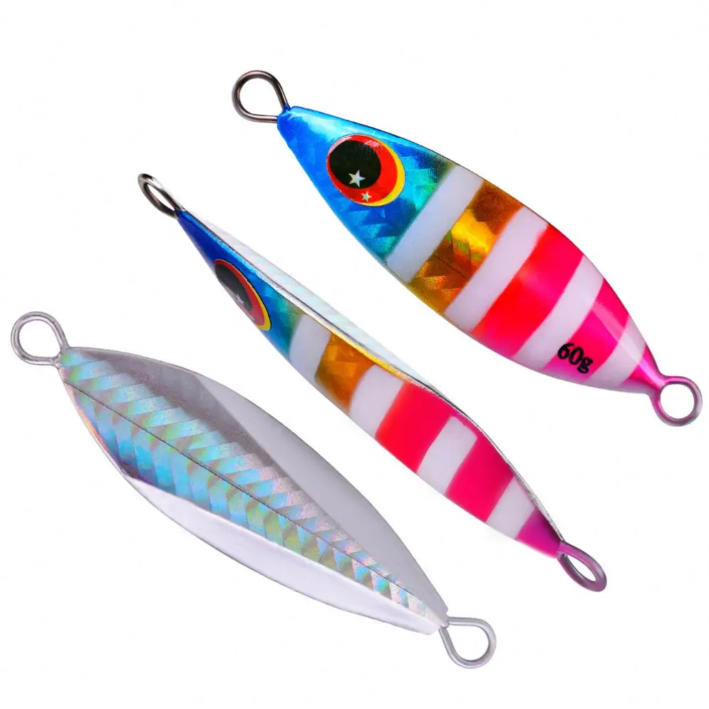 10g 20g 30g 40g 60g di Jigging Slow Pitch escure verticali Hard esche per pesca in mare Jig Shore Slow Metal Jig low