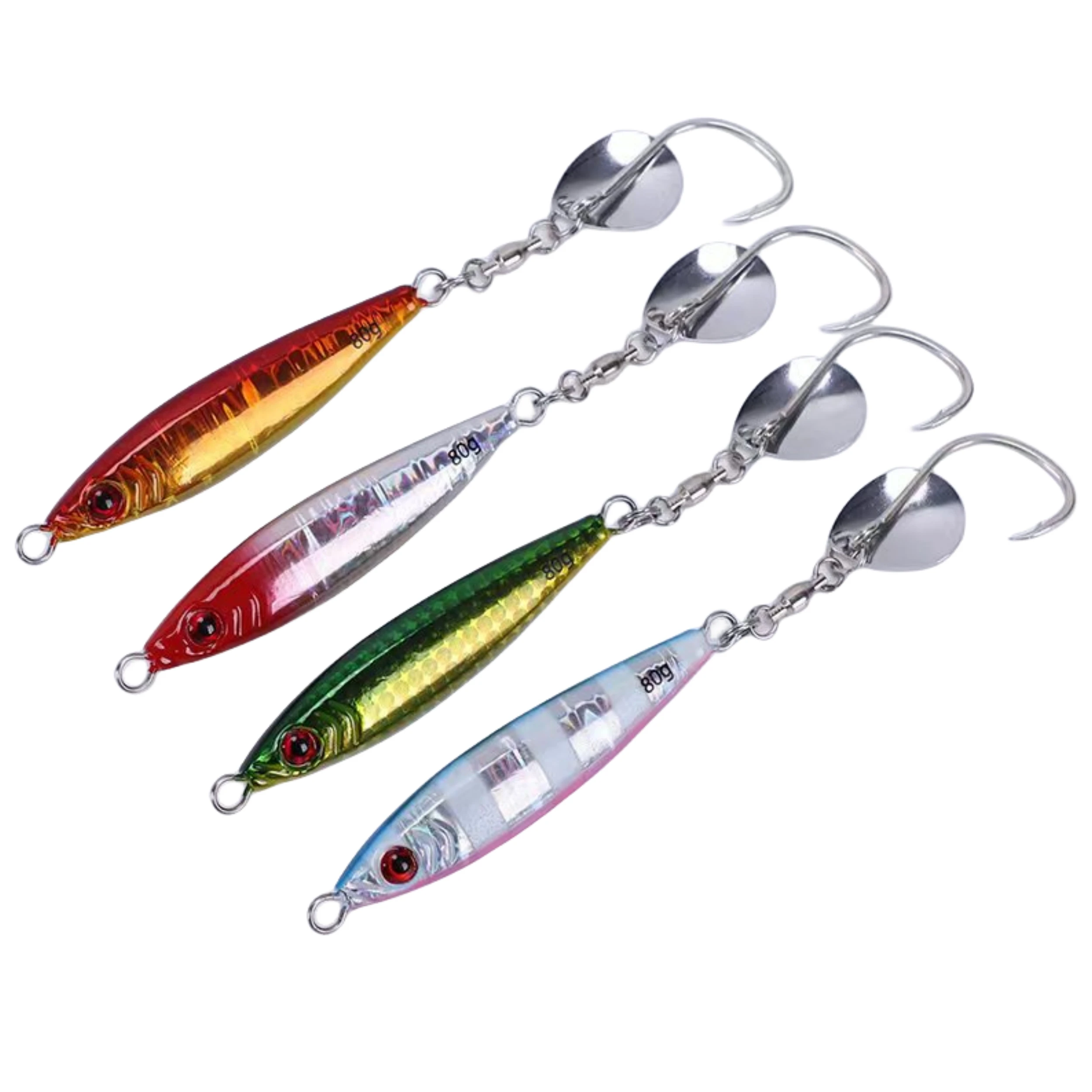 Jig Blade giapponese per la pesca in metallo per la pesca in acqua salata nuova 30g 40g 60g 80g di colata a terra Slow Pitch Jigging cucchiaio in PVC Minnow Lure lakes