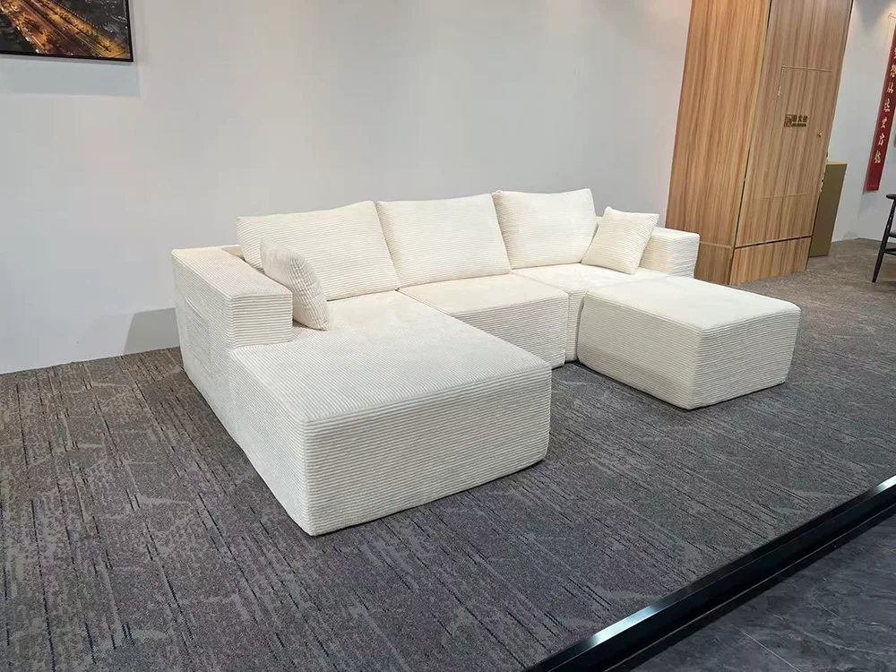 Divano Compresso Sottovuoto in Confezione Box Set di Mobili Moderni per Soggiorno Divano Letto Convertibile a L Divano Componibile