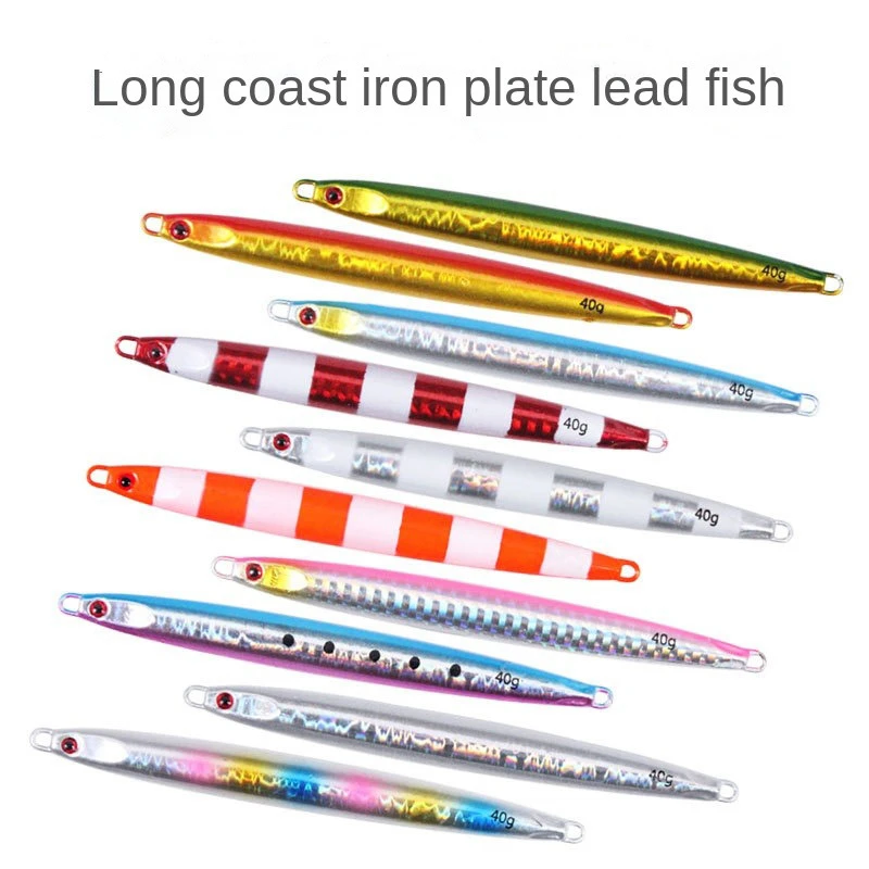 NUOVO Jig Metallico 10g 20g 30g 40g 60g 80g 100g per Slow Pitch Jigging Luminoso Qualità Giapponese Esche da Pesca in Acqua Salata