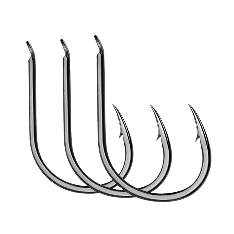 Fabbrica diretta ad alto tenore di carbonio in acciaio Iseama con anello gancio da pesca ad alta resistenza Jig singolo gancio all'ingrosso