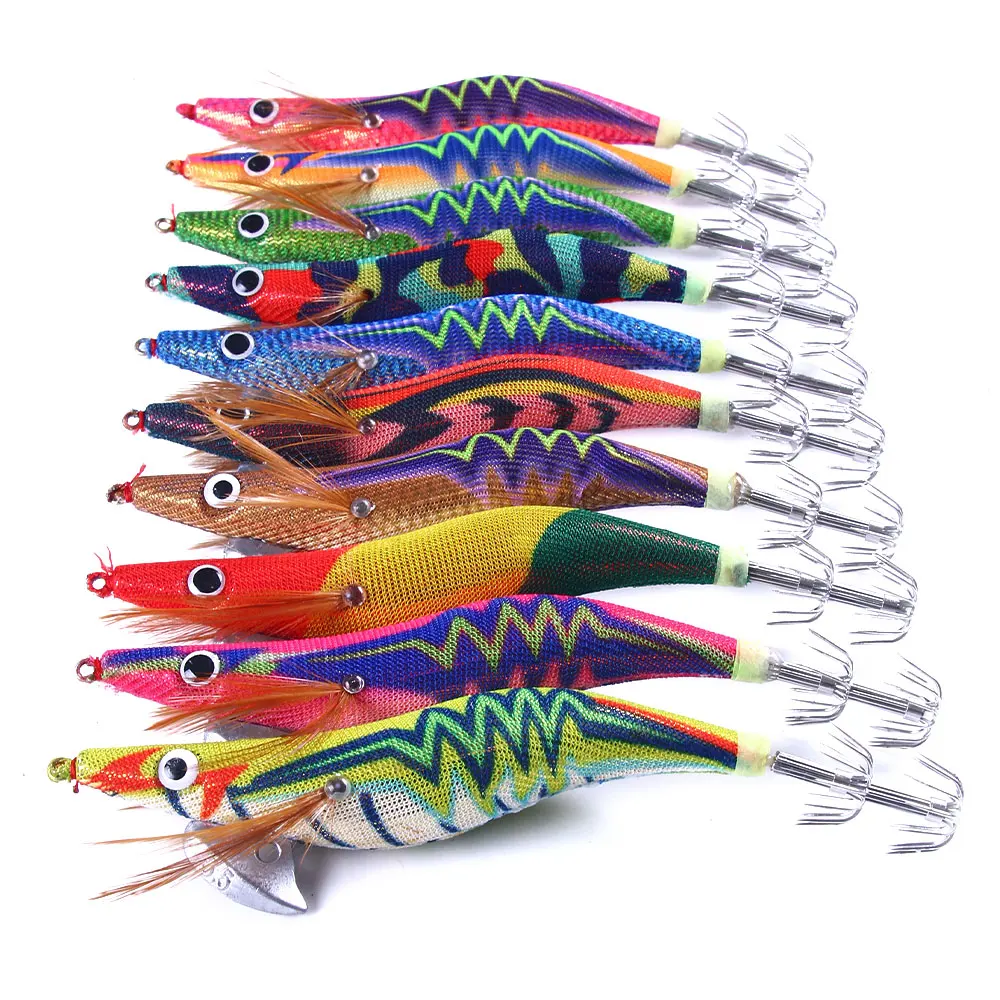 14CM-20G all'ingrosso gamberetti calamari Jigs pesca in acqua salata esche polpo calamari esca per la pesca in acqua salata